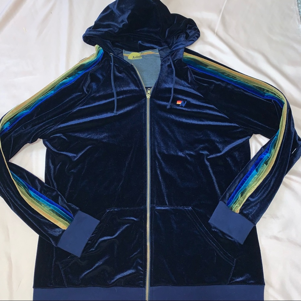Aviator nation velvet hoodie